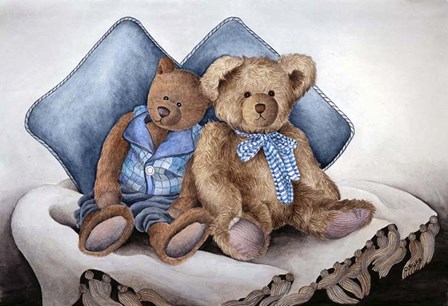 Blue Bears by Carol J Rupp art print