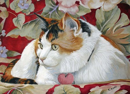 Callie the Calico Cat by Carol J Rupp art print