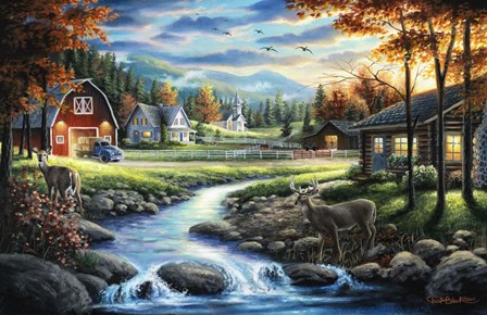 Country Living by Chuck Black art print