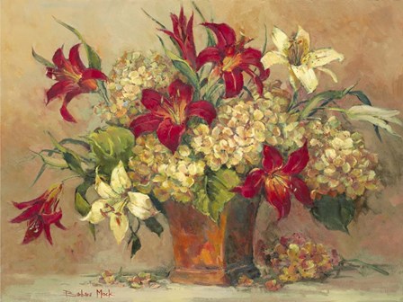 Autumn Lilies by Barbara Mock art print