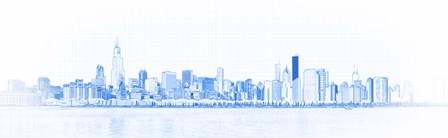 Chicago Skyline Sketch by Panoramic Images art print