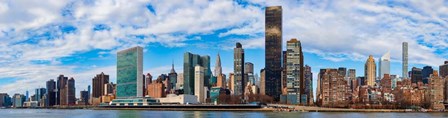 Skyscrapers at the Waterfront, United Nations, New York City by Panoramic Images art print