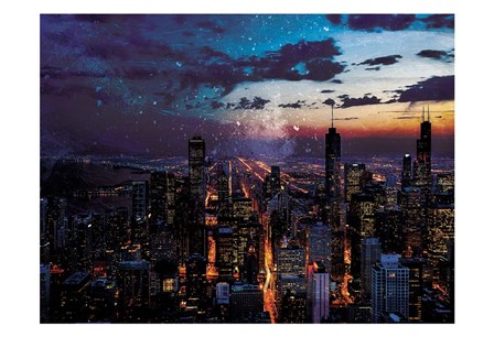 Chicago Skyline by Milli Villa art print