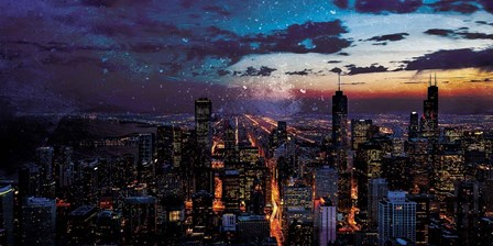 Chicago Skyline by Milli Villa art print