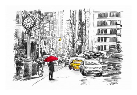 City Street Study by Loui Jover art print