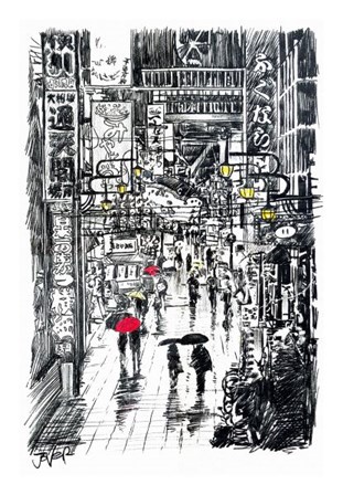 Somewhere in Japan by Loui Jover art print