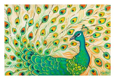 Pretty Pretty Peacock by Peggy Davis art print