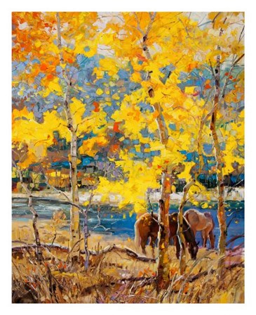 Fall Grazing by Robert Moore art print