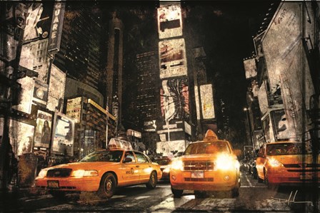 Times Square Taxis by Dale MacMillan art print