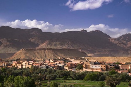 The Oasis City of Tinerhir beneath foothills of the Atlas Mountains, Morocco by Brenda Tharp / Danita Delimont art print