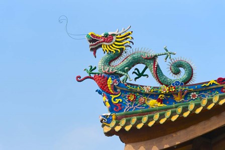 Dragon Sculpture, South Putuo Temple, Xiamen, Fujian Province, China by Keren Su / Danita Delimont art print