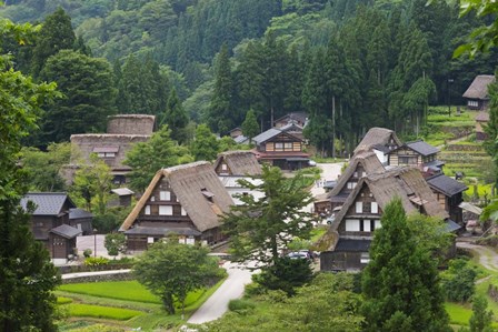 Gassho-Zukuri Houses in the Mountain, Japan by Keren Su / Danita Delimont art print