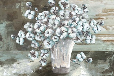 Farmhouse Cotton Bolls Still life by Tre Sorelle Studios art print