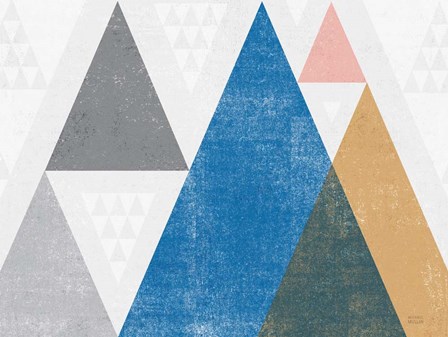 Mod Triangles I Gray Crop by Michael Mullan art print