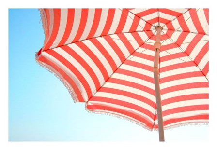 Beach Umbrella and Sky by Summer Photography art print