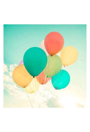 Colorful Balloons by Summer Photography art print