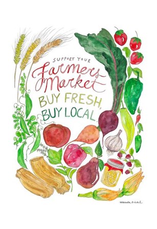 Farmer&#39;s Market by Marcella Kriebel art print