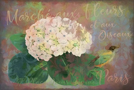 Marche Aux Fleur - Flower Market by Cora Niele art print