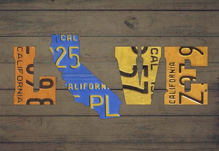 CA State Love by Design Turnpike art print
