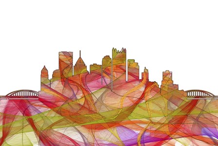Pittsburgh Pennsylvania-Summer Swirl by Marlene Watson art print