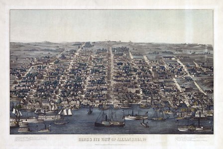 Alexandria Va Forts Built To Defend Washington - Civil War 1863 by Vintage Lavoie art print