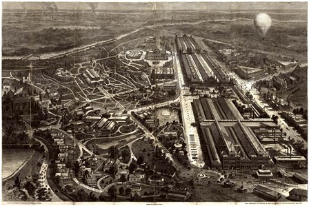 Birdseye Map Of The Centennial Exhibition At Philadelphia In 1876 by Vintage Lavoie art print
