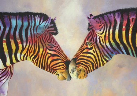 Spectrum Zebras by Graeme Stevenson art print