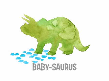 Babysaurus Triceratops by Elise Engh art print