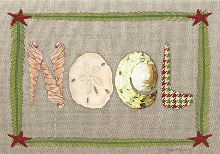 Beachy Christmas - Noel by Jean Plout art print