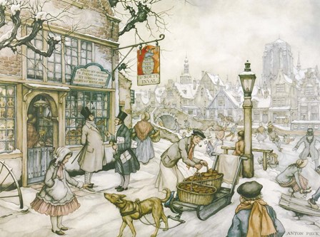 Winter&#39;s Day by Anton Pieck art print