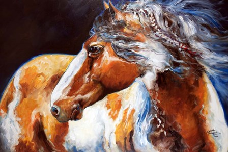 Mohican Indian War Horse by Marcia Baldwin art print