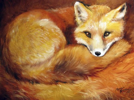Red Fox Den by Marcia Baldwin art print