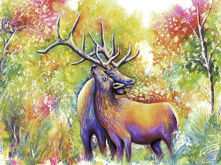 Elk Love by Michelle Faber art print