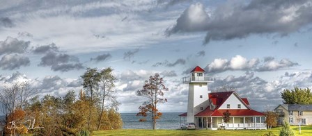 Autumn Lakeside Getaway by 5fishcreative art print