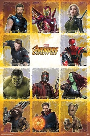 Avengers Infinity War (chart) art print