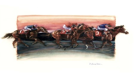 Horse Race by Bruce Dean art print