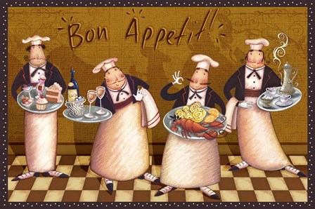 Chefs Bon Appetit V by Vivian Eisner art print