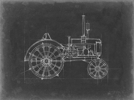 Tractor Blueprint II by Ethan Harper art print