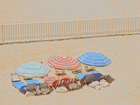 Umbrellas III by Sally Linden art print