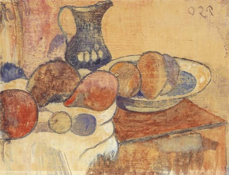 Still Life with a Pitcher and Fruit by Paul Gauguin art print