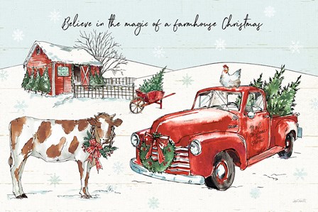 Holiday on the Farm II Believe by Anne Tavoletti art print