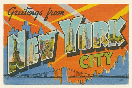 Greetings from New York by Wild Apple Portfolio art print