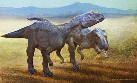 Two Dinosaurs by Chris Vest art print