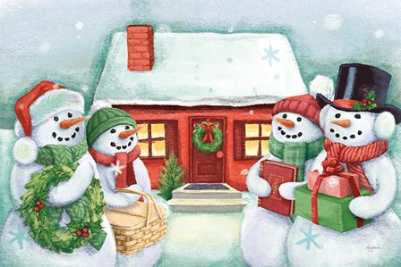 Classic Snowmen III by Mary Urban art print