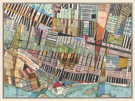 Modern Map of Montreal by Nikki Galapon art print