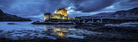 Fairytale Castle Twilight Panorama 4 Black by Duncan art print