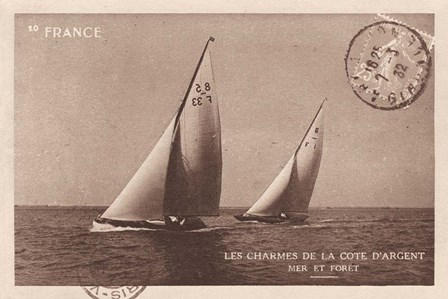 Vintage Sailing I Sepia by Wild Apple Portfolio art print