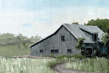 Flower Field Barn by Marie-Elaine Cusson art print