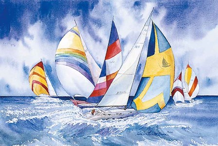 Sailboats by Kathleen Parr McKenna art print