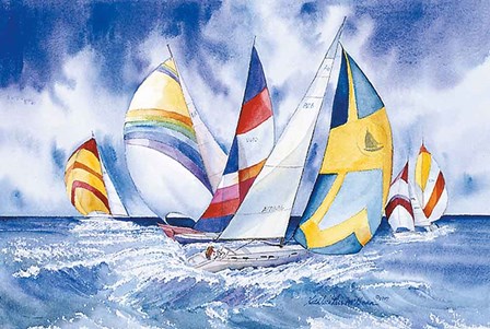 Sailboats by Kathleen Parr McKenna art print